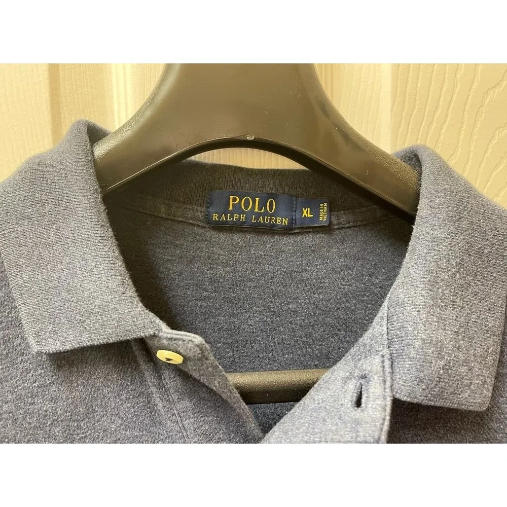 Vintage Polo by Ralph‎ Lauren Mens 2XLT Blue Cotton Pony Knit Preppy Polo